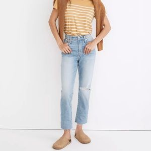 Madewell Petite Curvy Perfect Vintage Jean in Coney Wash